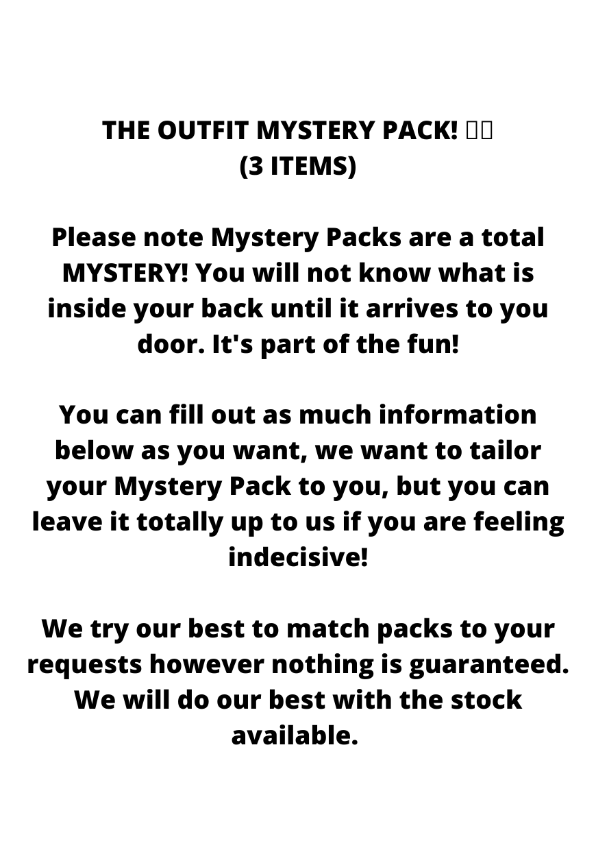OUTFIT MYSTERY PACK (3 ITEMS)