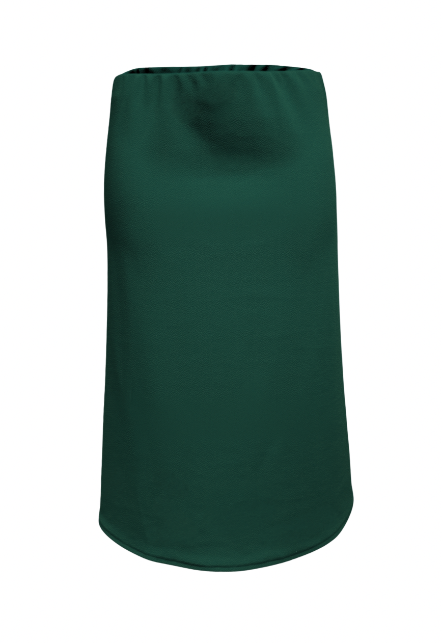 green midi skirt