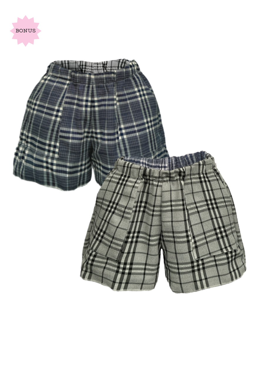 CHECK REVERSIBLE SHORTS