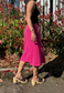 pink midi skirt