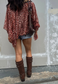 amber leopard mesh poncho *coming soon*