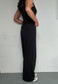 black wide leg trousers