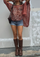 amber leopard mesh poncho *coming soon*