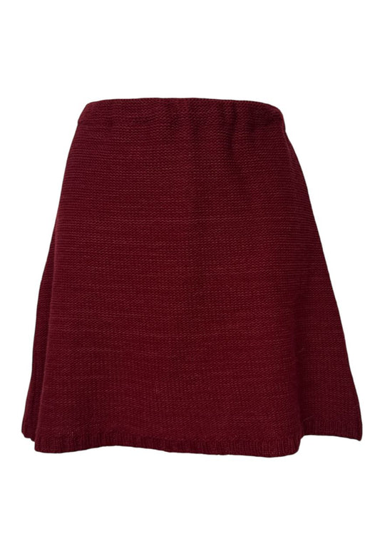 wine hissy knit mini skirt