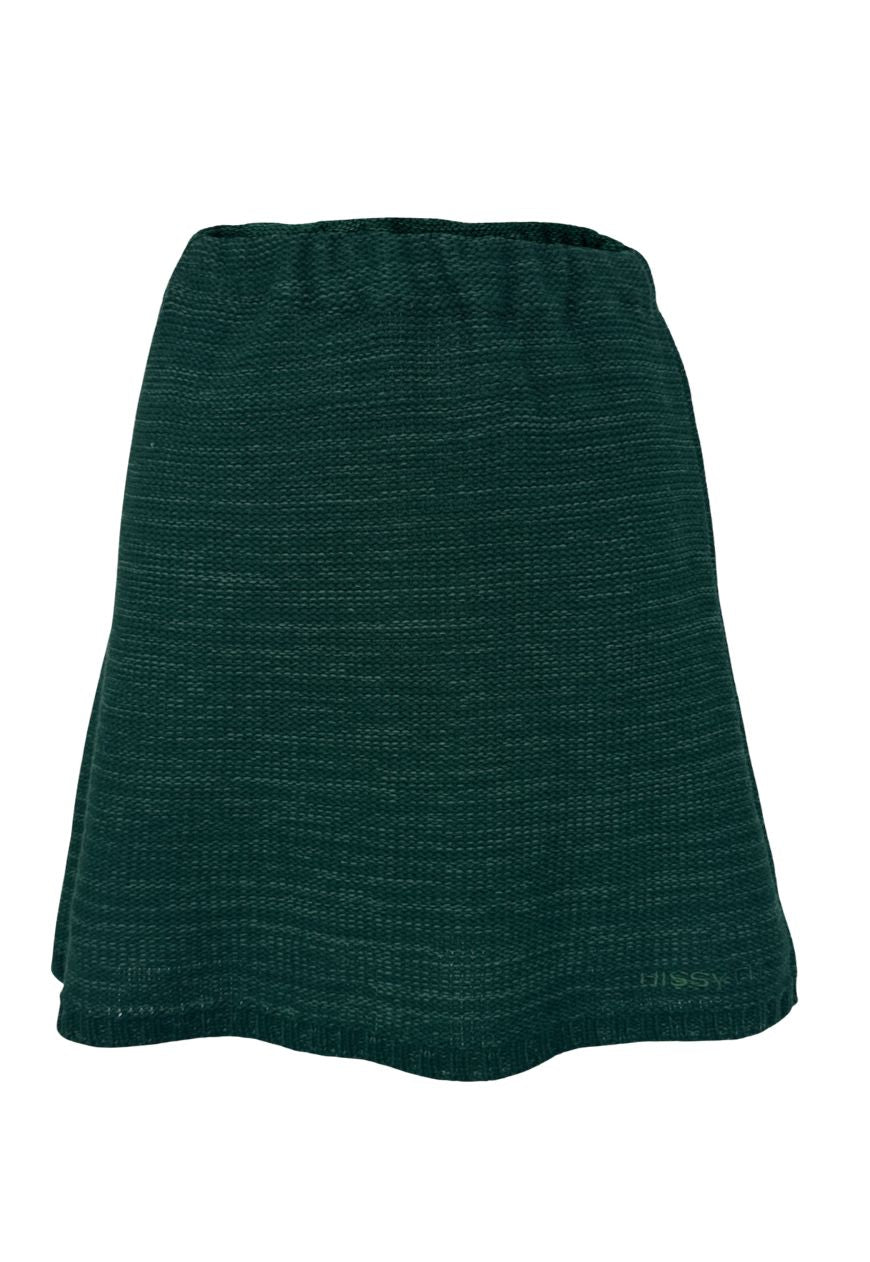 emerald hissy knit mini skirt