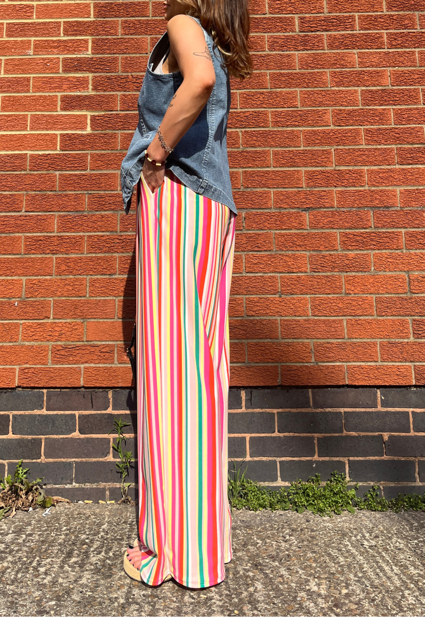 MULTI STRIPE STAPLE TROUSER