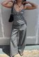 grey hissy cinch trousers