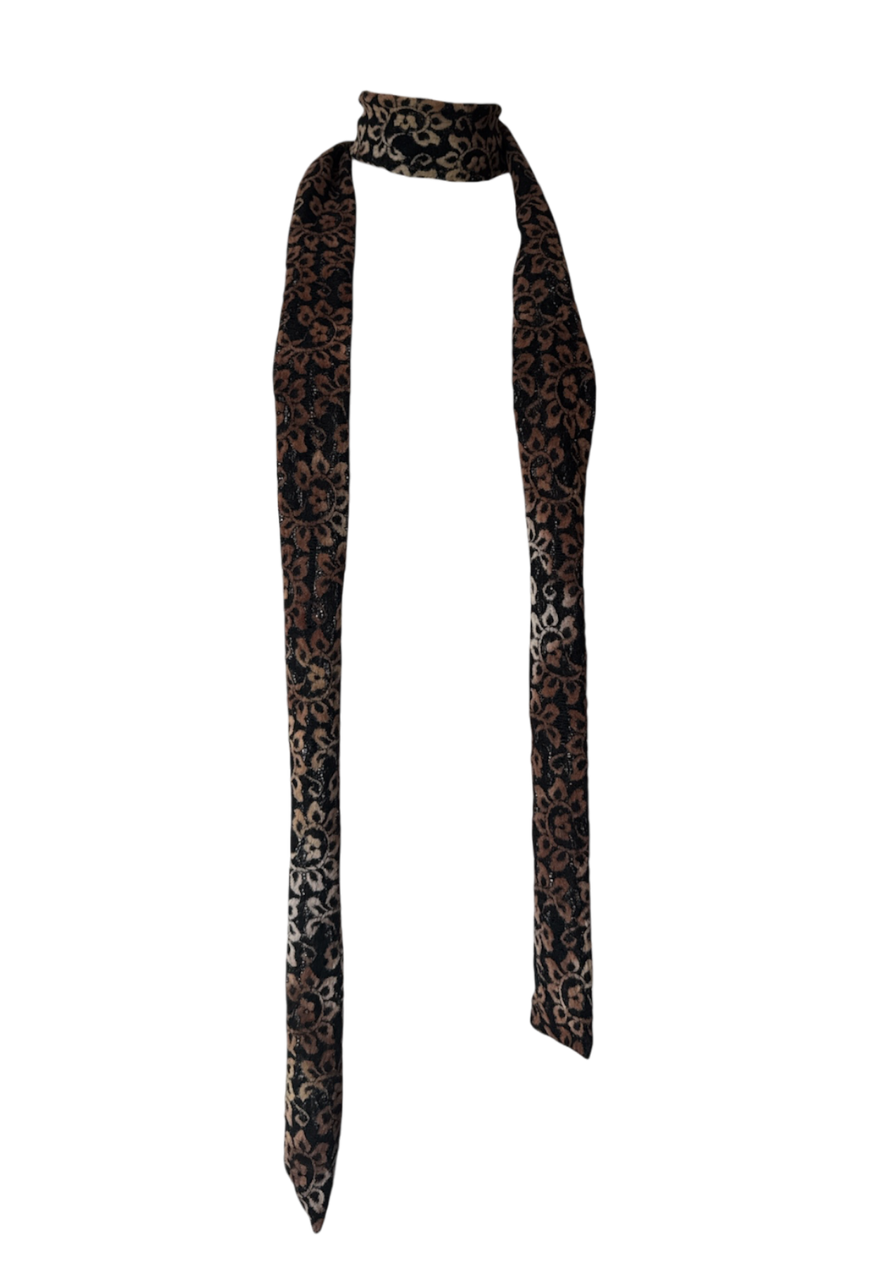 black indian mango skinny scarf