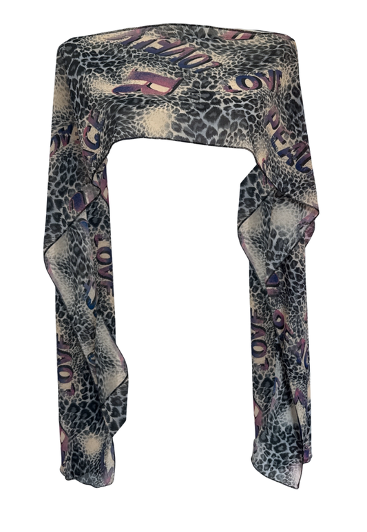purple leopard cape