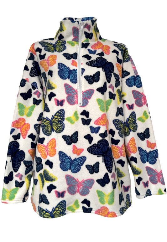 BUTTERFLY PRINT FLEECE