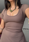 MULTIWAY EARTHLIGHT CAP SLEEVE CINCH MAXI DRESS - S HISSY FIT LTD