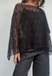 black diamond lace poncho - square