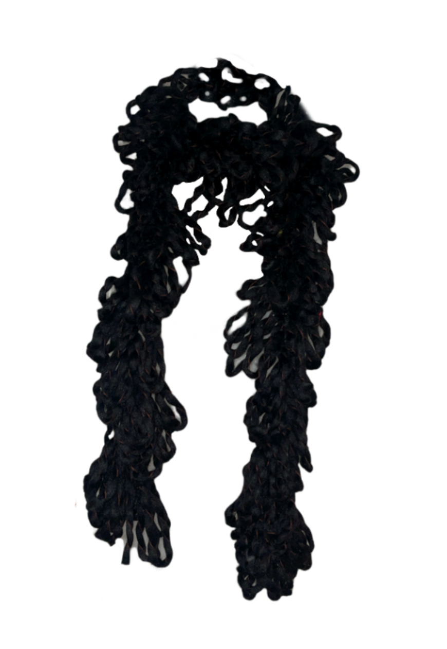 black big loopy scarf