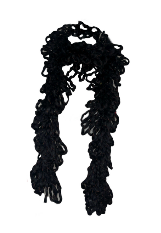 black big loopy scarf