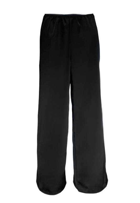 black satin straight leg trousers *coming soon*