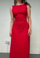 MULTIWAY RED CINCH MAXI DRESS