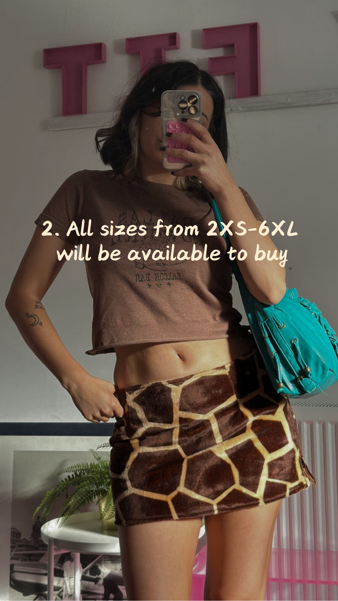 COW/GIRAFFE REVERSIBLE MINI SKIRT *PRE-ORDER*