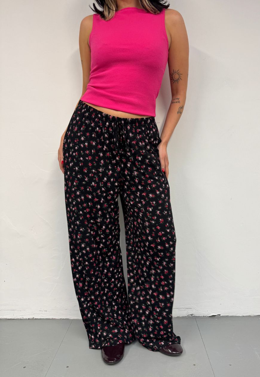 floral soft trousers