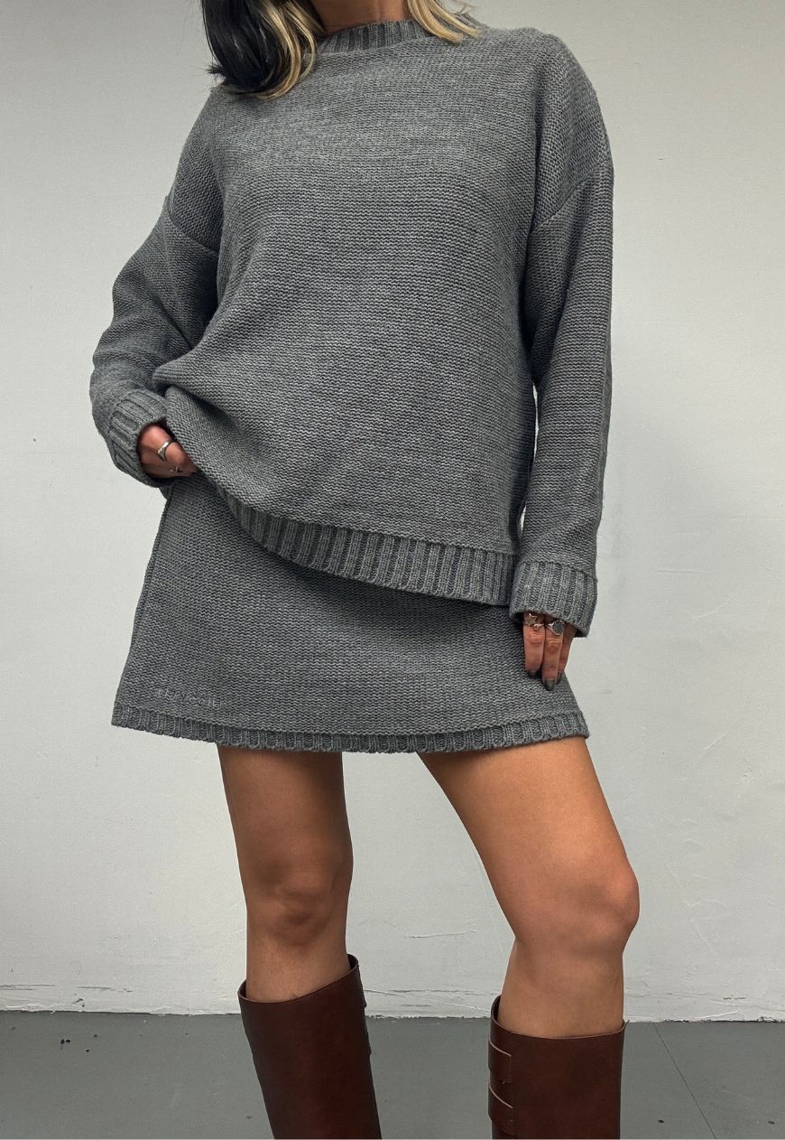 mist hissy knit mini skirt