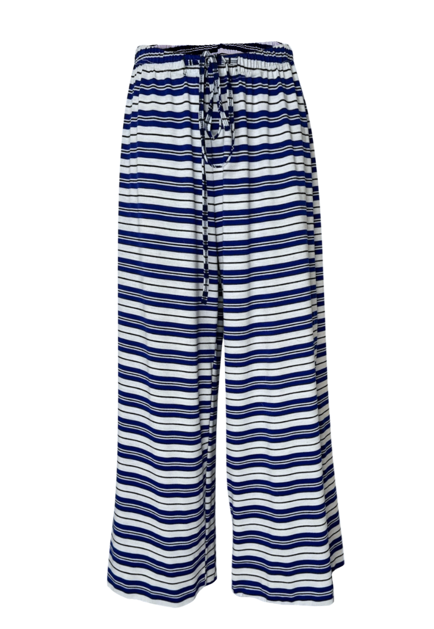 blue stripe soft trousers