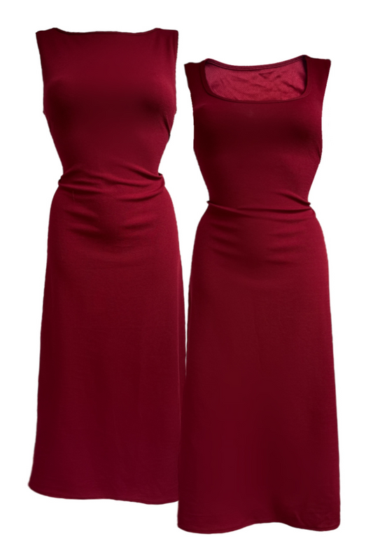 MULTIWAY WINE CINCH MAXI DRESS
