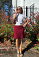 wine hissy knit mini skirt