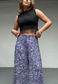 BLUE/PURPLE ABSTRACT PALAZZO TROUSERS