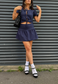 INDIGO BENGALINE RUFFLE SKIRT