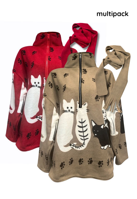 cat fleece multipack - multiple sizes