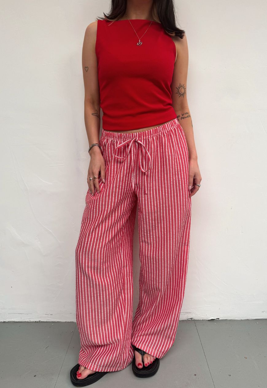stripe summer trousers
