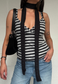 black plissé skinny scarf *coming soon*