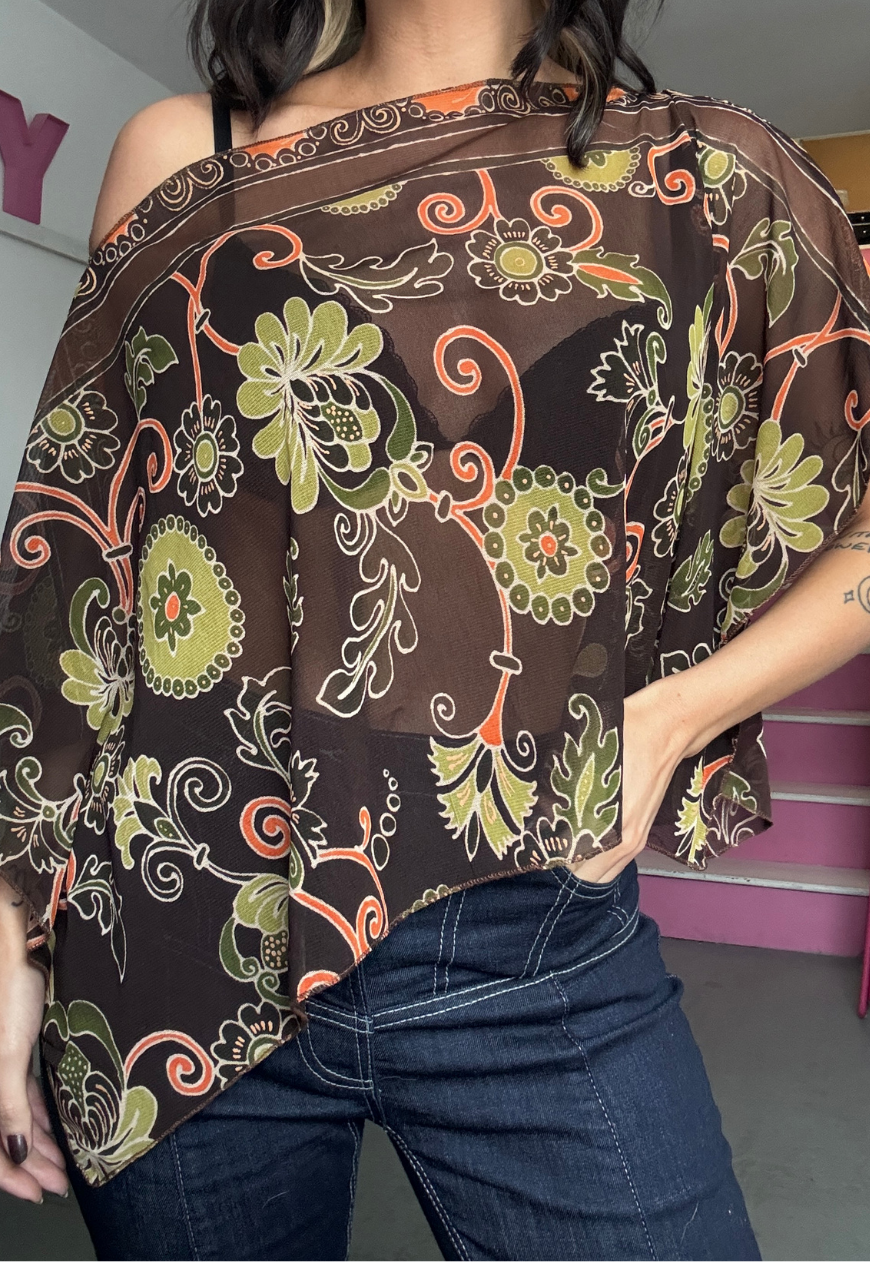 green western poncho