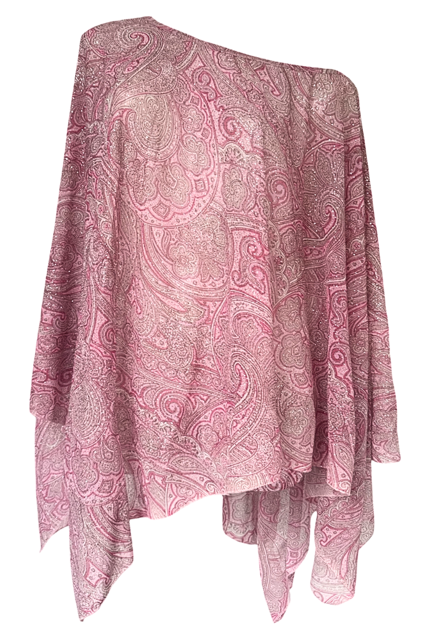 pink paisley glitter poncho *launching 16.07.26 18:00BST*