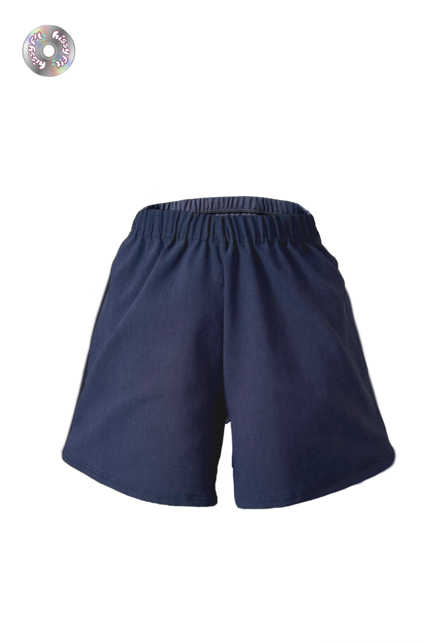 INDIGO BENGALINE STAPLE SHORTS