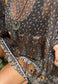brown paisley mesh poncho *pre-order*