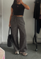 grey straight leg trouser