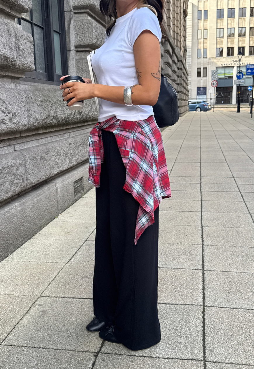 black soft trousers