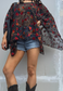 rose mesh poncho