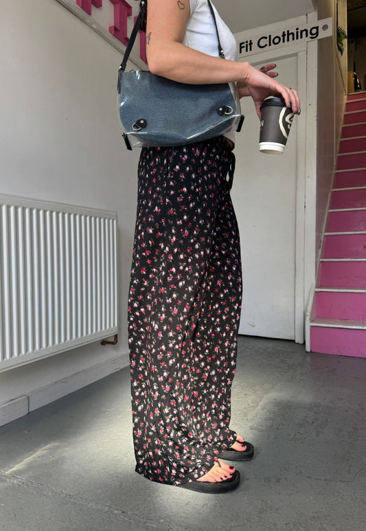 floral soft trousers