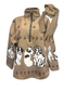 beige dog print fleece *free scarf*