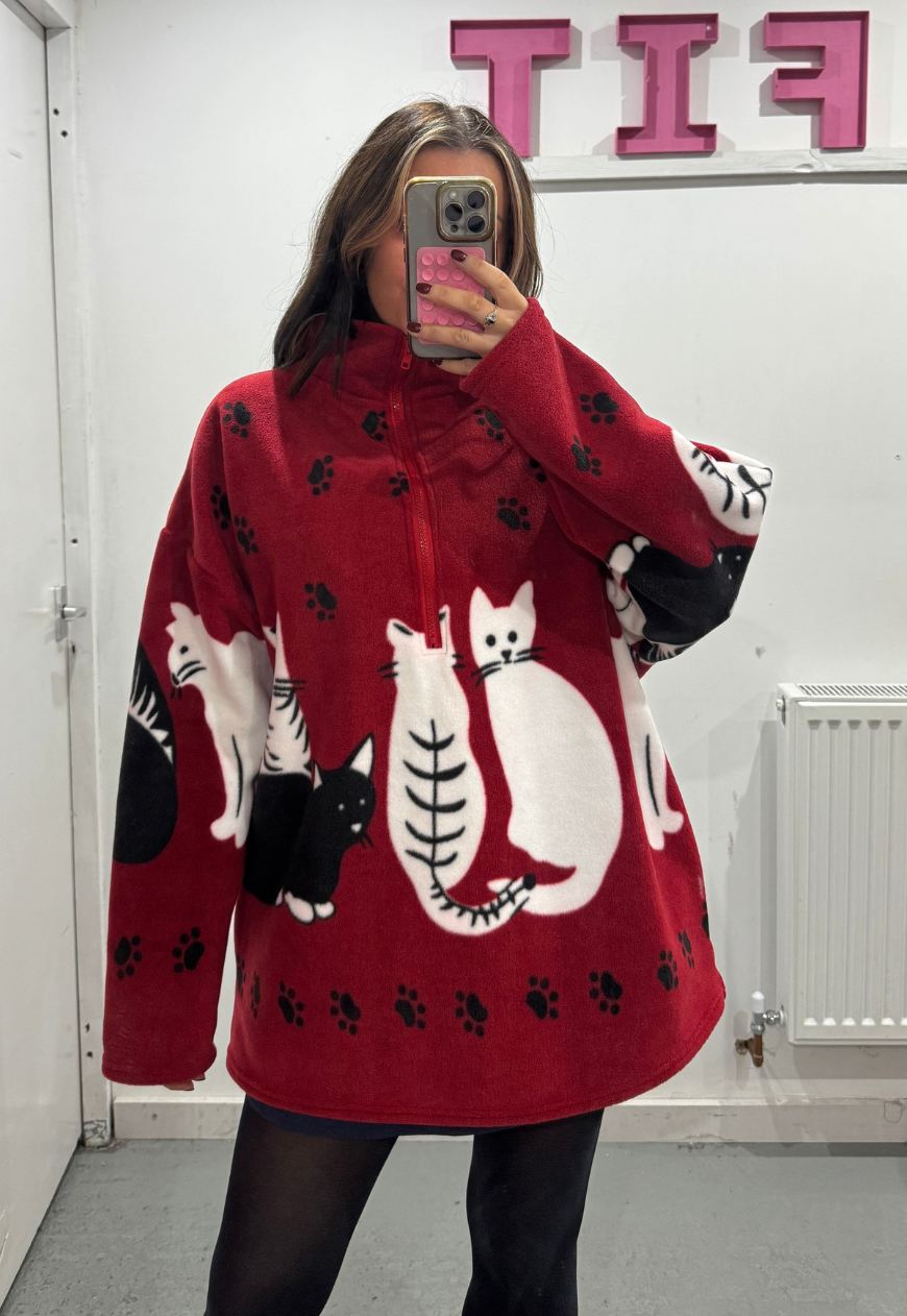 cat print fleece *back soon*