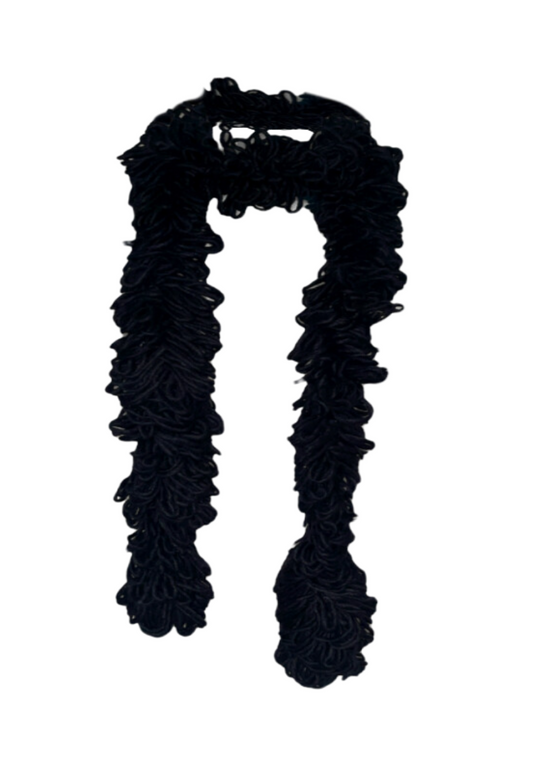 black small loopy scarf