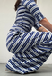 blue stripe soft trousers