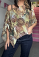 brown swirl poncho