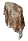 brown floral poncho