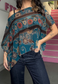 teal western poncho