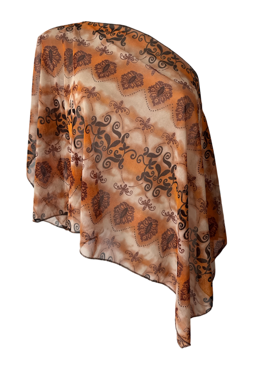orange grunge poncho