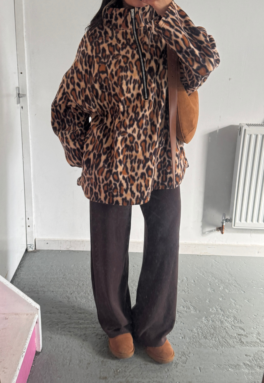 leopard print fleece