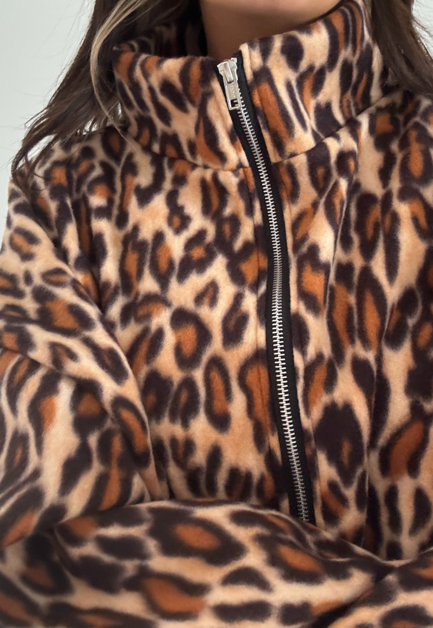 leopard print fleece