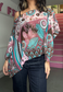 pink flower poncho